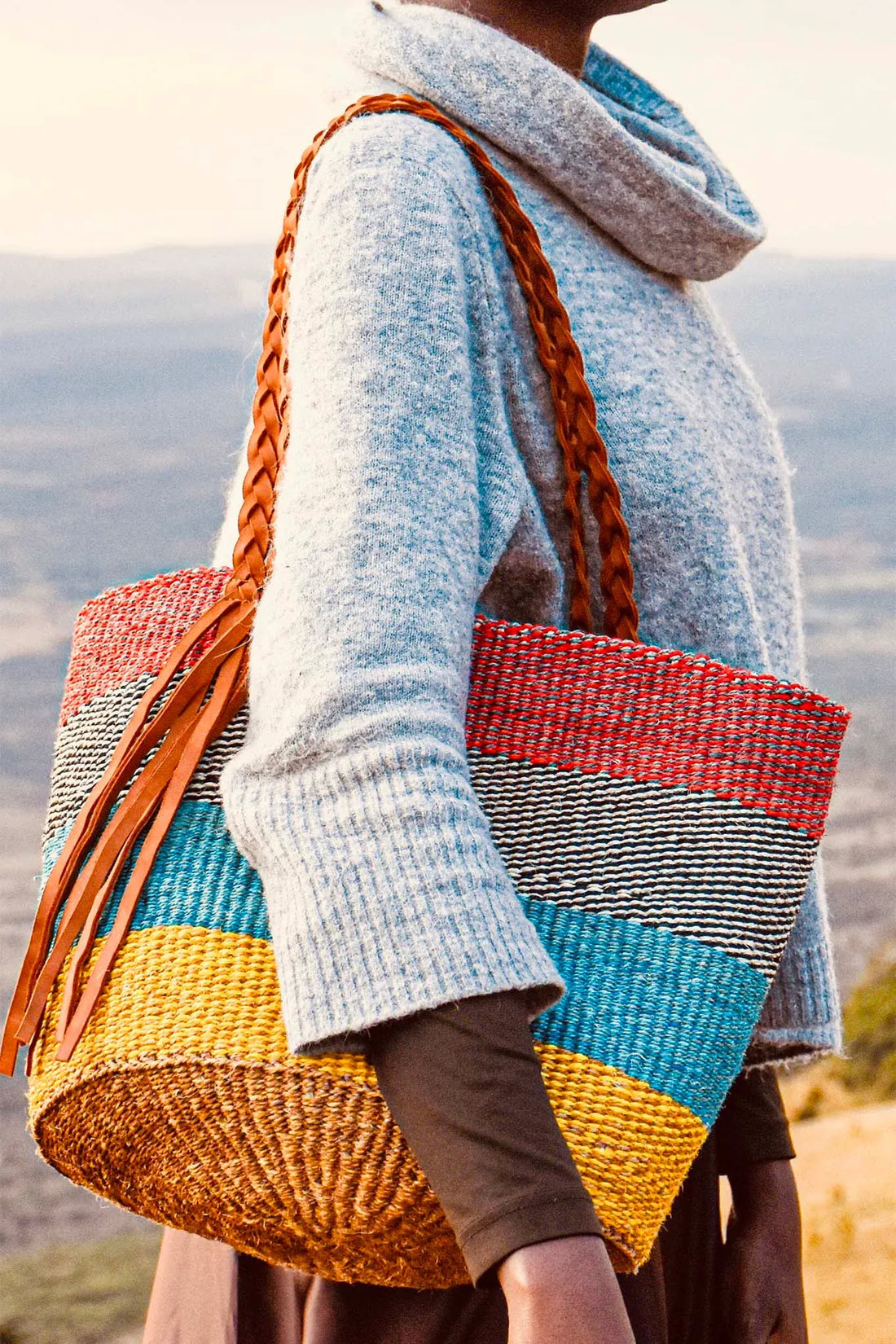 Mukima Braided Sisal Shoulder Bags