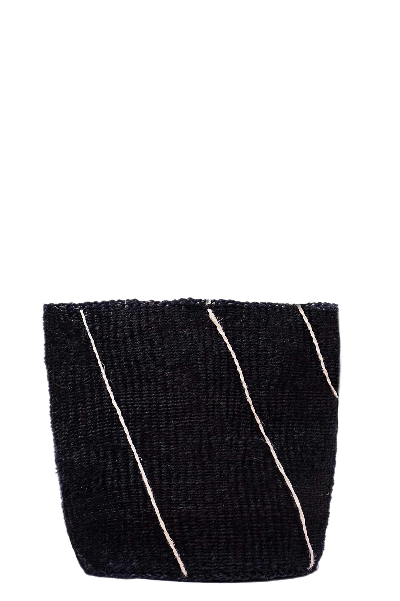 Line Drawing Monochrome Sisal Planter Basket