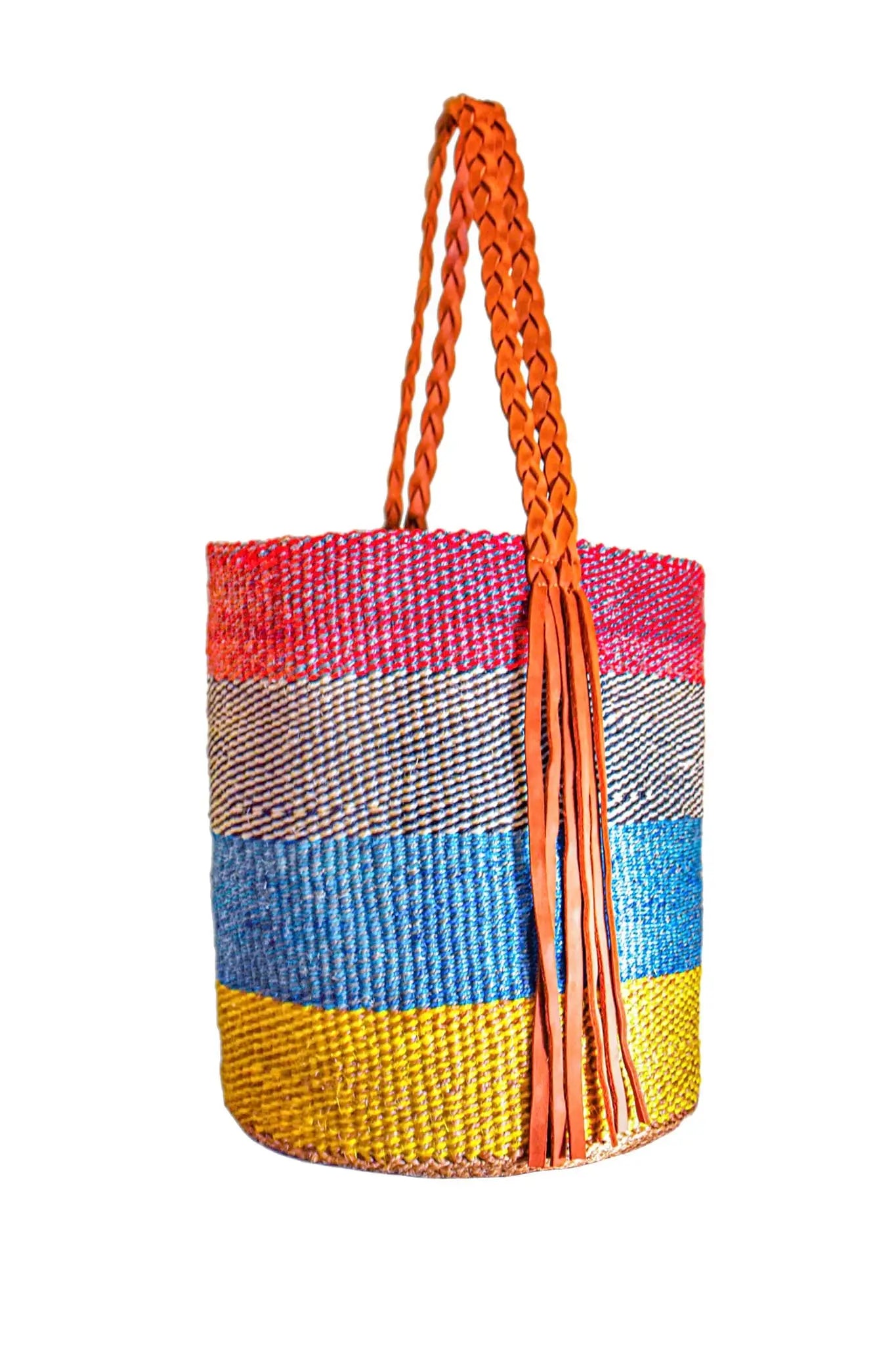Mukima Braided Shopper Basket - Afrogaze