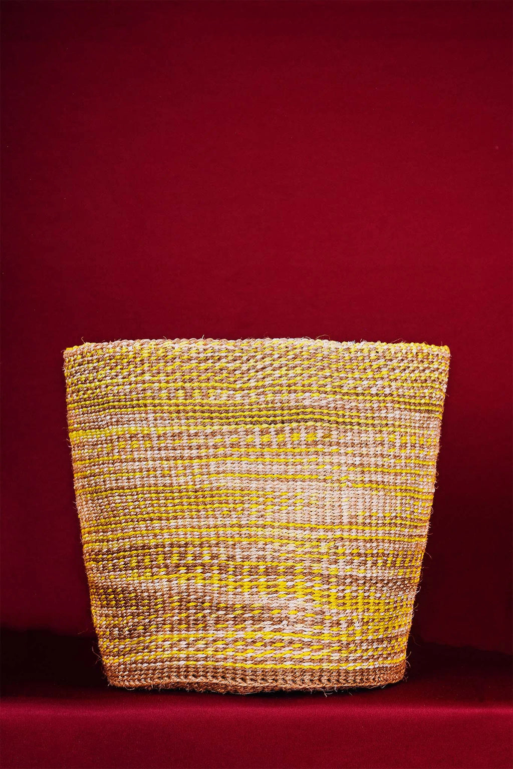 Mustard Textured Storage Basket